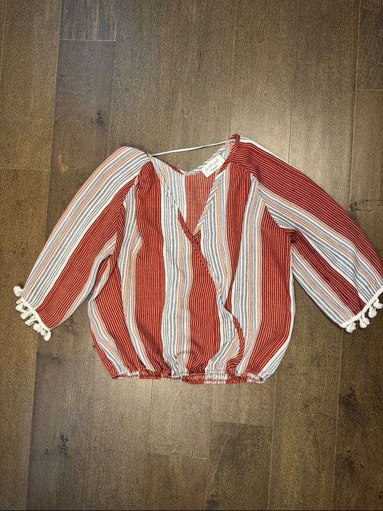 lavender field Tops - lavender field Anthropologie Fringe Wrap Strip Top